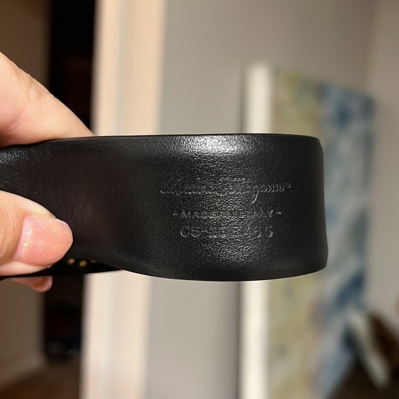 Salvatore Ferragamo Black with silver and gold studs